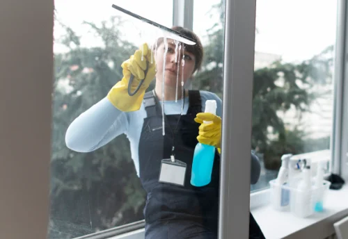 Nettoyage de vitres intérieures et extérieures à Saint-Baudelle